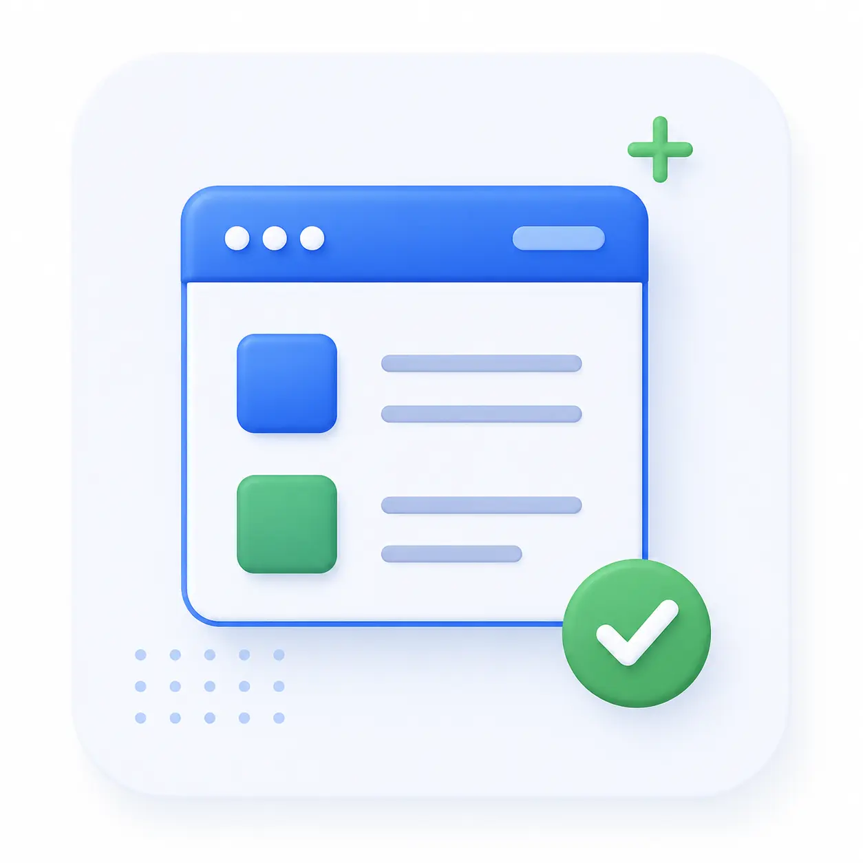Clean UI dashboard with app icon