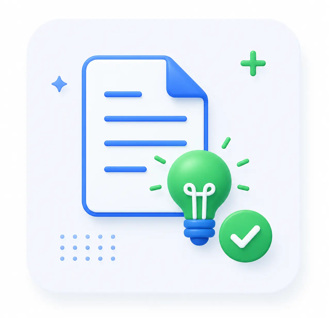 Idea validation with approval icon